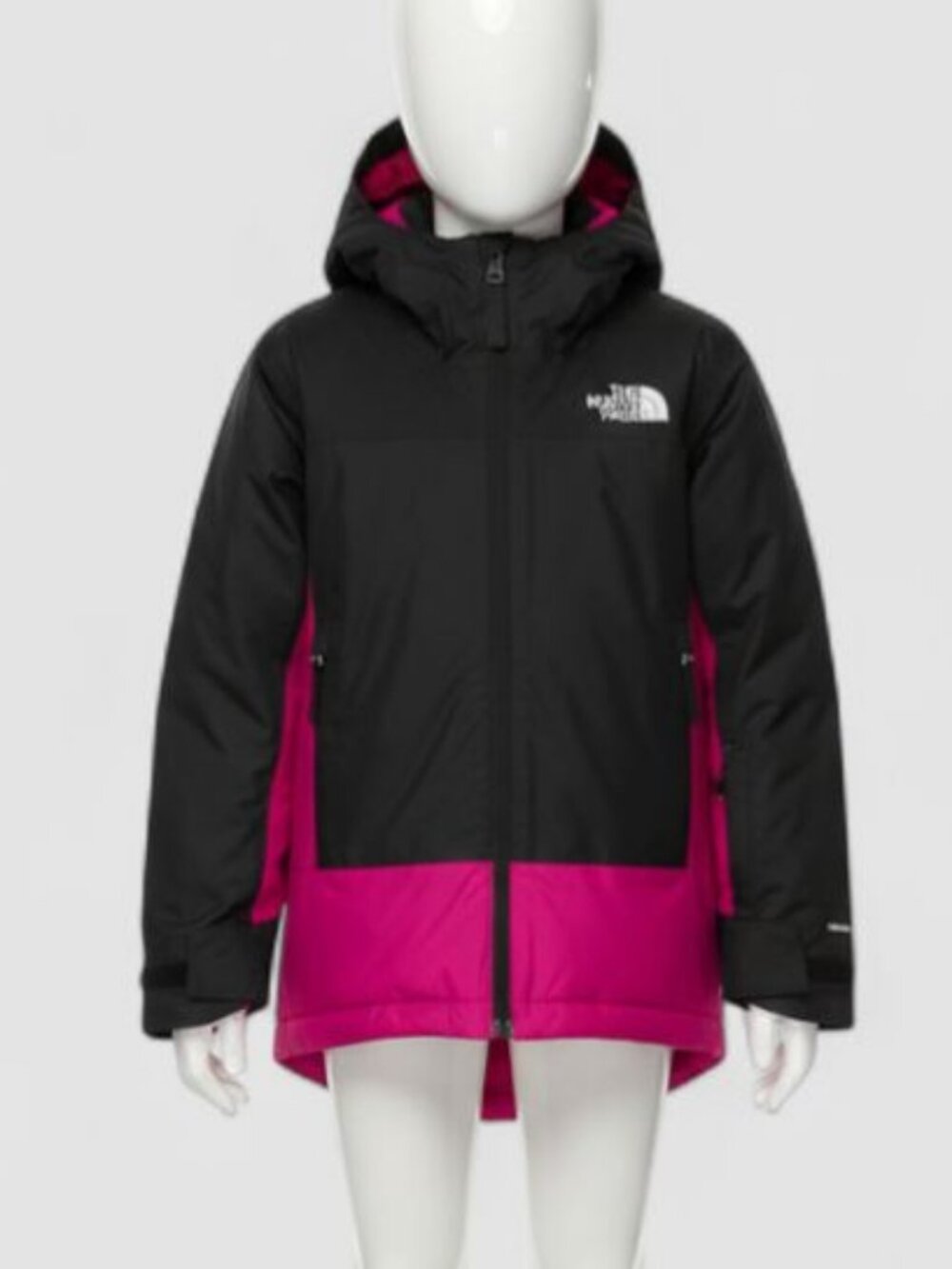 The North Face Girls Kids Pink Freedom Insulated Water Repellent Jacket, M(10)